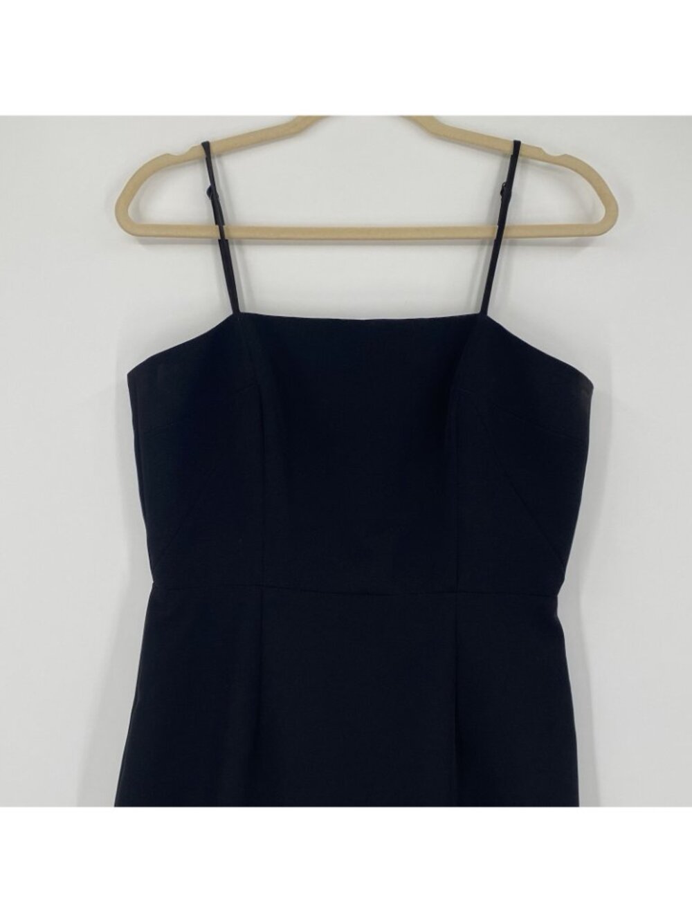 Milly Size 8 Black Feather-Trim Sleeveless Knee Length Cocktail Dress LBD - Picture 9 of 13